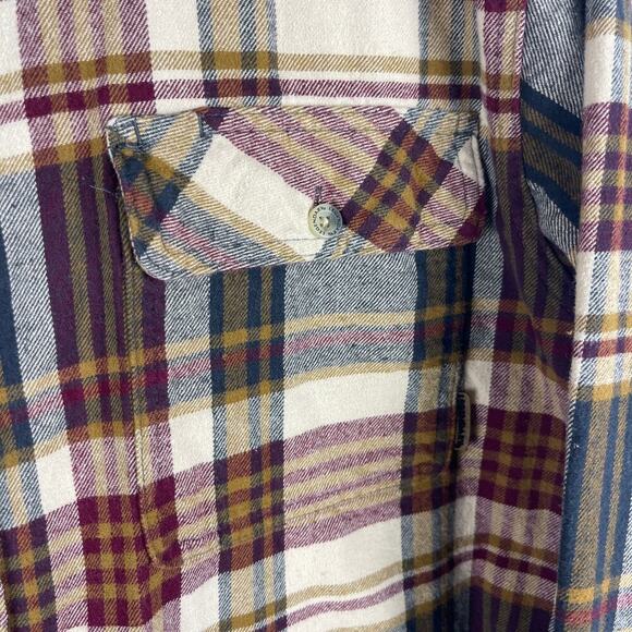 Legendary Whitetails Flannel Shirt Men's XLT Tall Buck Camp Plaid LS Brown Red - Picture 4 of 10